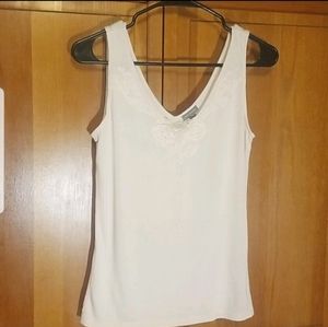 NWOT Ann Taylor pale pink silk blend lace top